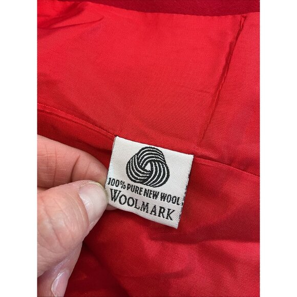 VTG Pendleton 100% Wool Red Blazer Jacket‎ Women’s Size 10 holiday festive USA - Picture 8 of 10